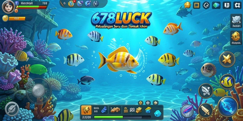 Gameplay Tembak Ikan yang seru dan mengasyikkan.