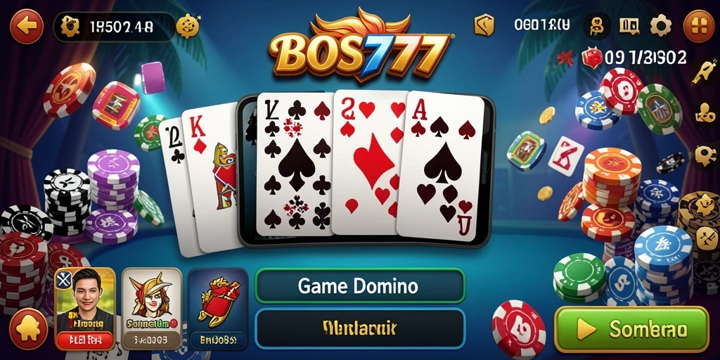 Screenshot gameplay BOS777 menunjukkan serunya permainan Domino.
