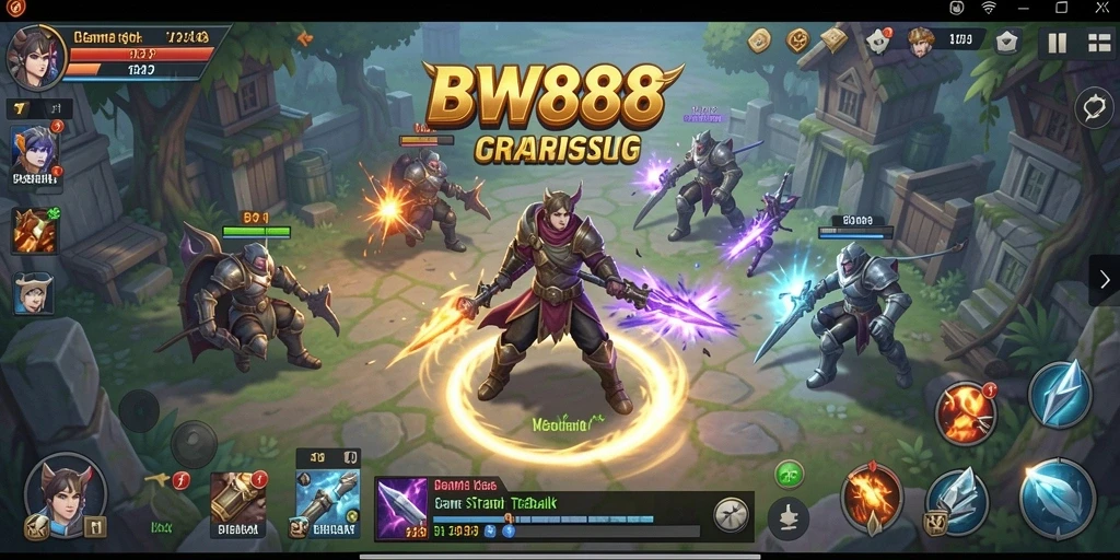 Tangkapan layar menarik dari gameplay SLG BW888.