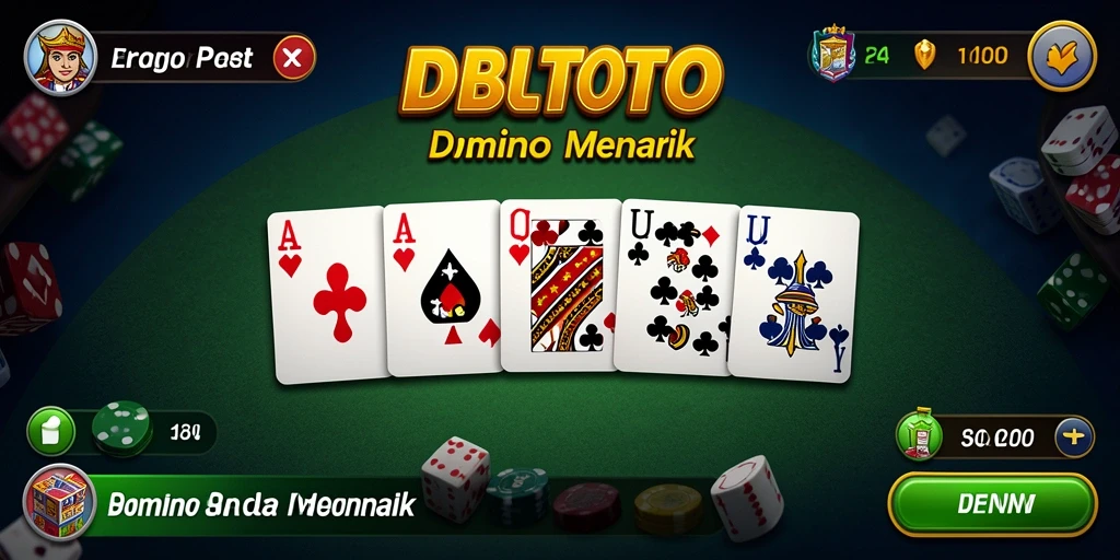 Tangkapan layar menarik dari permainan Domino DBLTOTO yang seru.