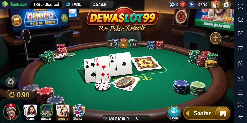 Tampilan gameplay menarik dari DEWASLOT99 di meja Poker.