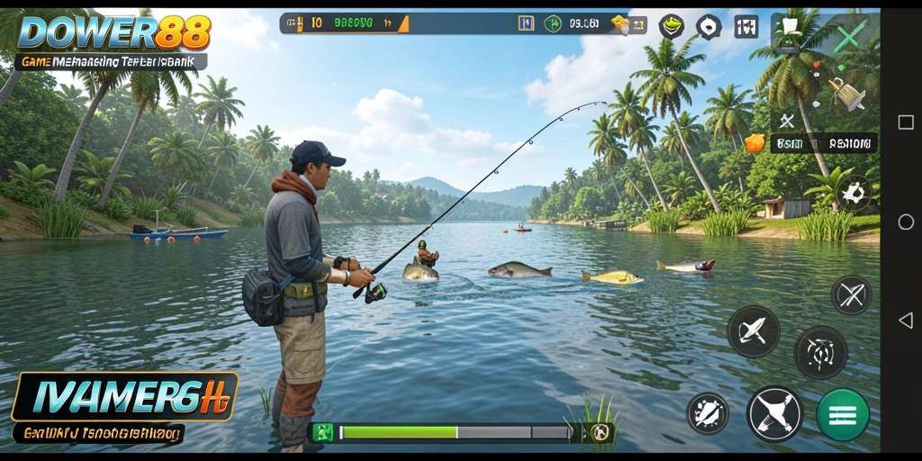 Gameplay DOWER88 menunjukkan keseruan memancing dengan grafis yang memukau.