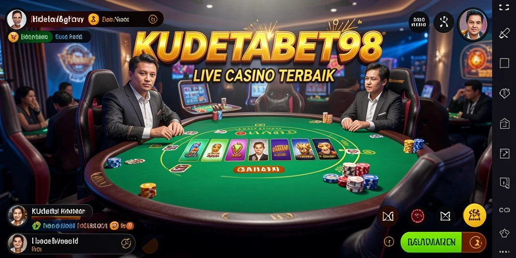Screenshot gameplay KUDETABET98: Dealer nyata dan permainan seru Live Casino.