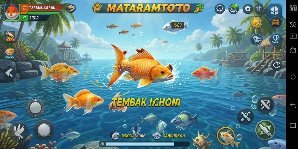 Tangkapan layar utama dari gameplay seru Tembak Ikan.