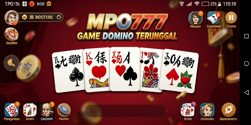 Screenshot menampilkan gameplay seru dari game Domino MPO777.