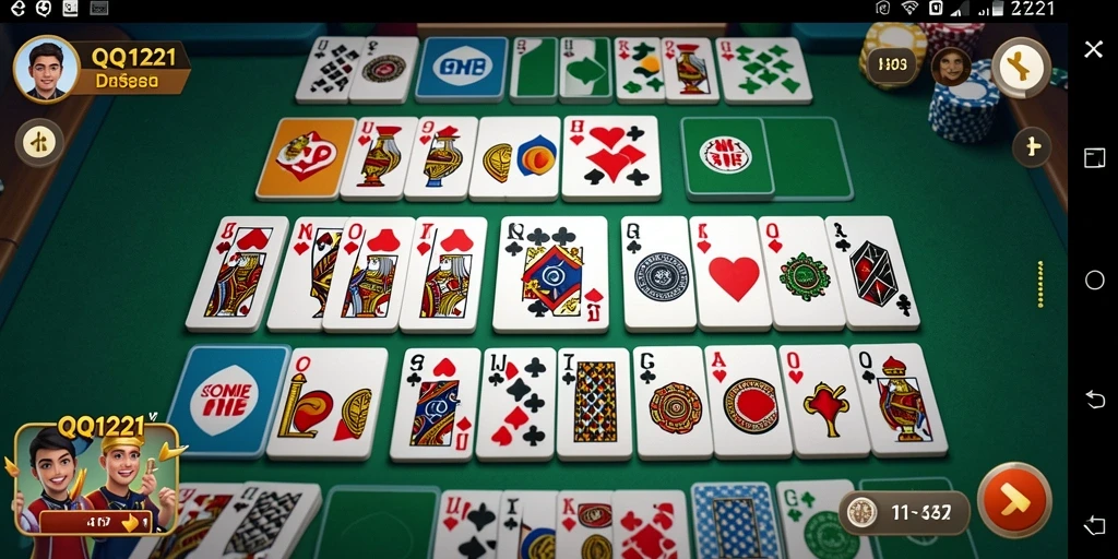 Tampilan menarik dari gameplay Domino QQ1221 yang mengasyikkan.