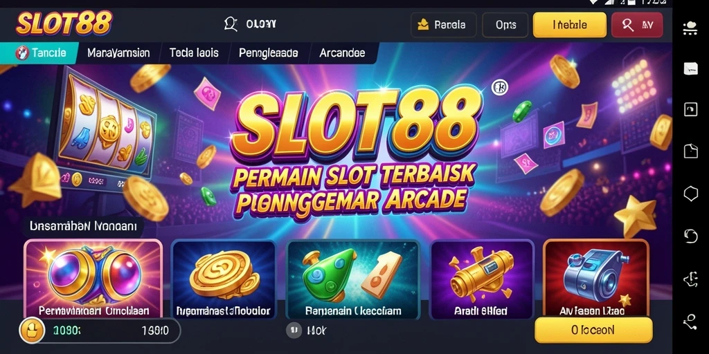 Tangkapan layar utama menunjukkan gameplay seru di SLOT88.