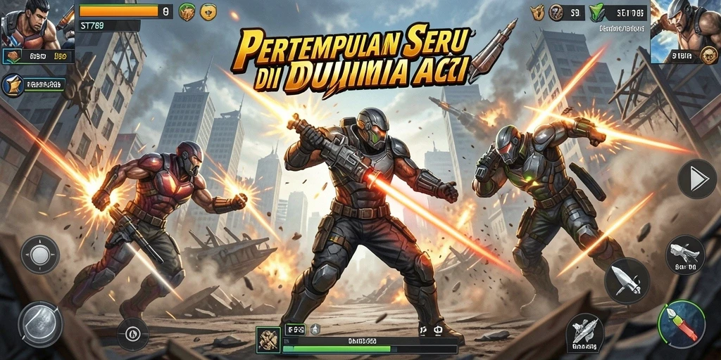 Tampilan aksi menegangkan dalam permainan ST789.