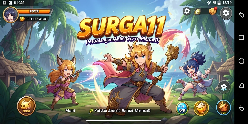Tampilan gameplay SURGA11 yang dinamis dan penuh aksi.