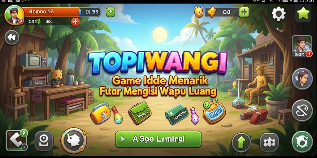 Tampilan gameplay TOPIWANGI yang mengasyikkan dan penuh warna.