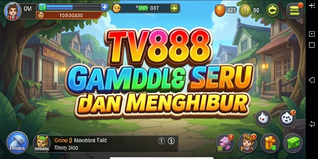 Screenshot gameplay TV888 dengan grafis menarik dan karakter lucu.